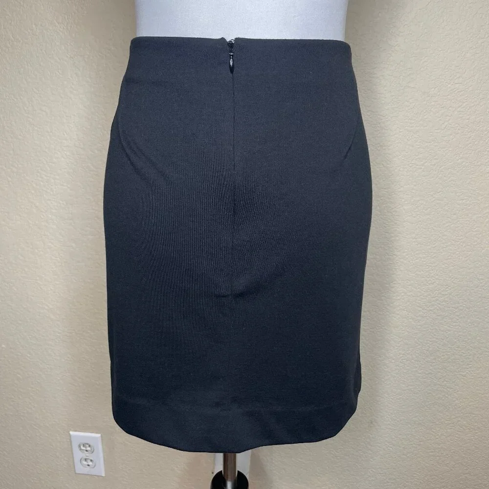 Metaphor Size 6 Black Asymmetrical Wrap Skirt | Minimalist Workwear